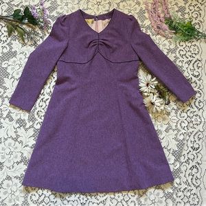 1960s Purple Mod Mini Dress by Dress Maker